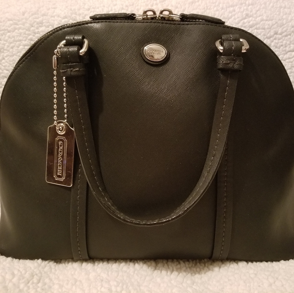 COACH PEYTON Cora Dome Black Handbag Purse